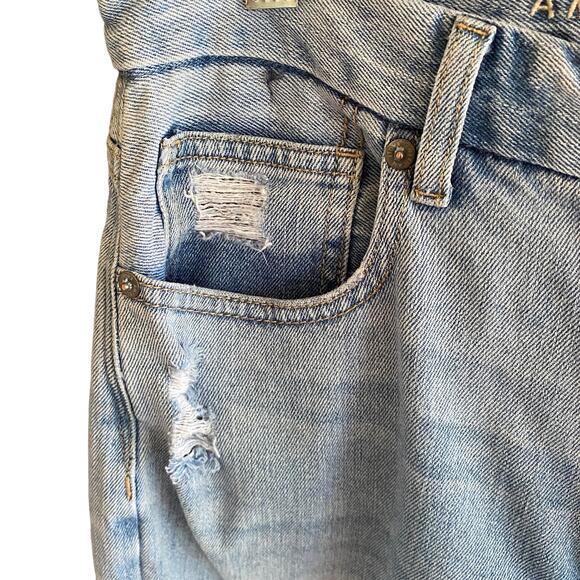AMERICAN EAGLE Women's Size 6 CURVY MOM Jean Distressed Jeans Grungy High Rise - Picture 5 of 14